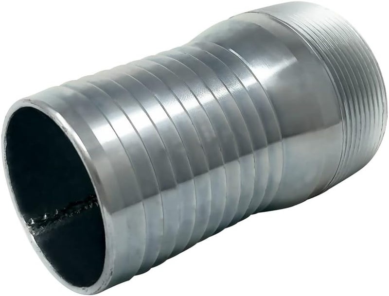 Gloxco Combination (KC) Nipple Fitting, 3″ Hose Shank x 3″ Male NPT, Zinc Plated Steel (KCN-300-NPT-GS) - Image 3
